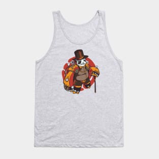 Awesome Steampunk Panda Illustration Tank Top